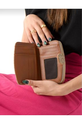 کیف پول قهوه ای زنانه سایز متوسط eflanmoda - کد 869951339