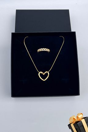 ست استیل طلائی زنانه استیل ضد زنگ TREND COLLECTİON - کد 869953667