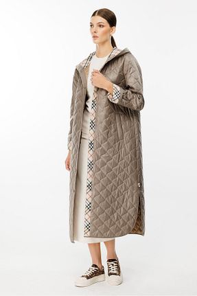 ترنچکت حجاب قهوه ای زنانه پلی استر Micca - کد 869966171