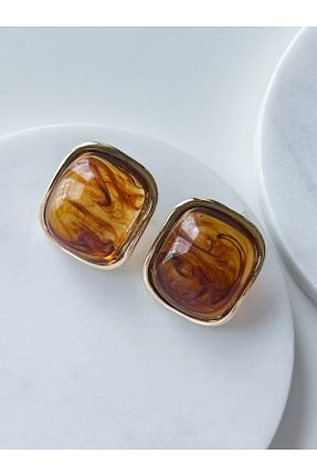 گوشواره جواهر طلائی سنگ CHARMLUCKY - کد 869965186