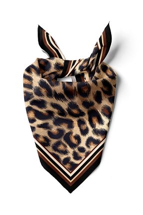 دستمال گردن قهوه ای زنانه پلی استر DSCARF - کد 870501798