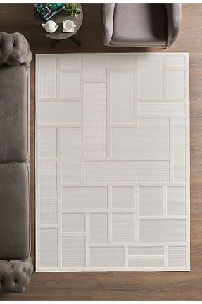 فرش بژ زیره ضد لغزش Anaska Home - کد 869972362