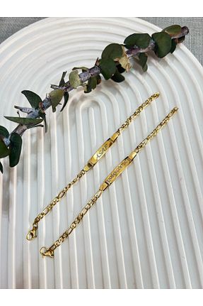 دستبند استیل (فولاد) طلائی بچه گانه استیل ضد زنگ Seymaccessories - کد 869977038
