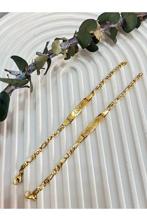 دستبند استیل (فولاد) طلائی بچه گانه استیل ضد زنگ Seymaccessories - کد 869977038
