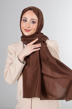 شال قهوه ای زنانه پنبه پلی استر haremscarfs - کد 870771032
