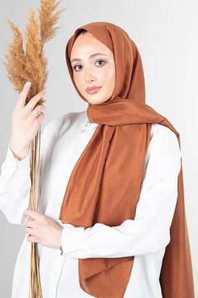 شال قهوه ای زنانه پنبه پلی استر haremscarfs - کد 869988918