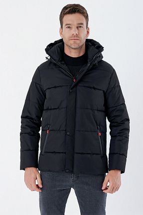 کاپشن مشکی مردانه اسلیم فیت İmza - کد 776743126