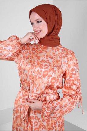 شال قهوه ای زنانه پلی استر Alvina - کد 870008449