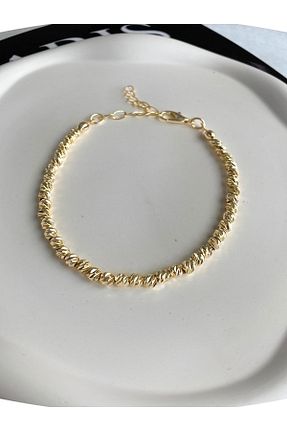 دستبند جواهر طلائی زنانه روکش طلا DEMOKAN - کد 836334081