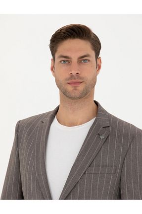کت و شلوار قهوه ای مردانه بافتنی Pierre Cardin - کد 904930298