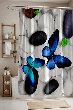 پرده حمام آبی 1 Evpanya - کد 870270080