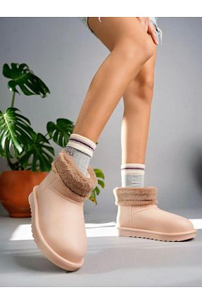 بوت / نیم بوت بژ زنانه پشمی SPORT SHOES CENTER - کد 870039875