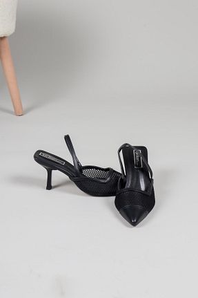 کفش پاشنه بلند کلاسیک مشکی زنانه چرم مصنوعی Birikon - کد 860494292