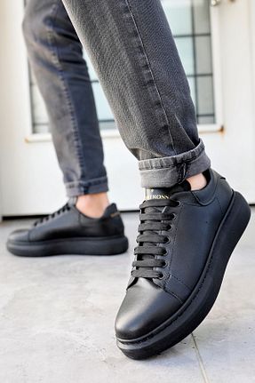 کفش اسنیکر مشکی مردانه بند دار tomıross - کد 870042841