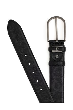 کمربند مشکی مردانه چرم خالص Pierre Cardin - کد 833222235