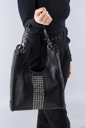 کیف دوشی مشکی زنانه چرم مصنوعی KRISTE BELL - کد 823103270