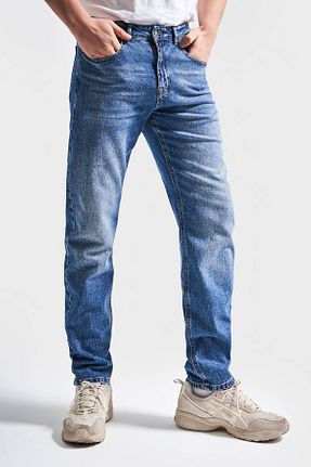 شلوار جین آبی مردانه پاچه تنگ its basic - کد 870047881