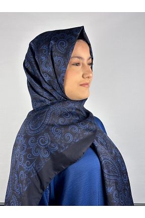 شال سرمه ای زنانه پنبه پلی استر Azrina - کد 870056118