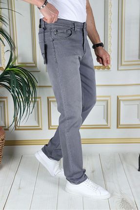 شلوار طوسی مردانه بافتنی PHANTOM JEANS - کد 828479497