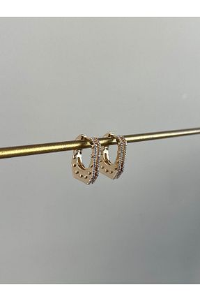 گوشواره جواهر طلائی زیرکن Serenity Atelier - کد 870062894
