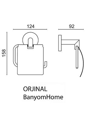 پایه دستمال توالت بژ برنجی ÇELİK BANYO - کد 757421973