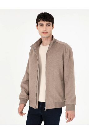 کاپشن اسپرت بژ مردانه پشم Pierre Cardin - کد 870853435