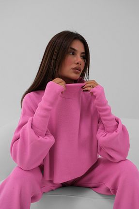ست بالاتنه و پائین تنه صورتی زنانه تریکو 4S1B FASHION - کد 870100605