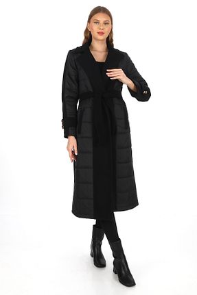 پالتو پشمی مشکی زنانه دو سینه Dabenti women style - کد 870100677
