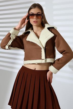 کت قهوه ای زنانه رگولار Deafox - کد 870743863