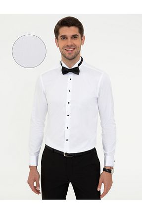 پیراهن سفید مردانه اسلیم فیت Pierre Cardin - کد 832721455