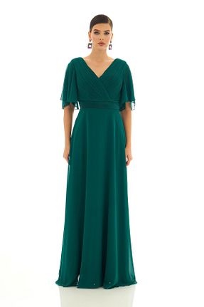 لباس مجلسی سایز بزرگ سبز زنانه دو سینه CARMEN - کد 33493940