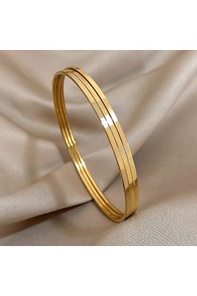 دستبند استیل (فولاد) طلائی زنانه استیل ضد زنگ Seymaccessories - کد 870131777