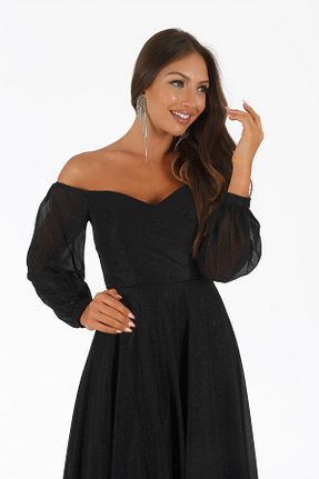 لباس مجلسی سایز بزرگ مشکی زنانه Straplez CARMEN - کد 93097548