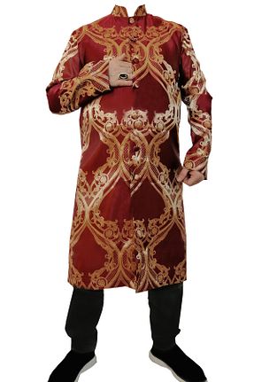 لباس زرشکی مردانه بافتنی Kaftan Collection - کد 870134815