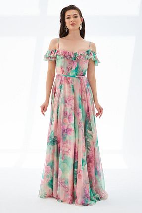 لباس مجلسی و فارغ التحصیلی بنفش زنانه شیفون CARMEN - کد 848035284