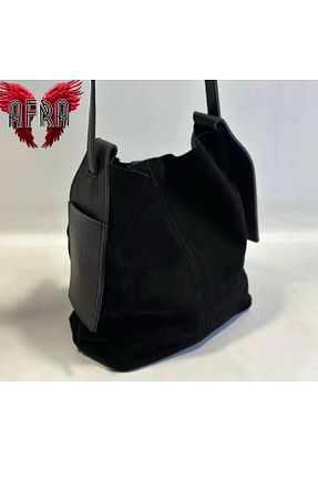 کیف دوشی مشکی زنانه چرم خالص Afra - کد 870157888