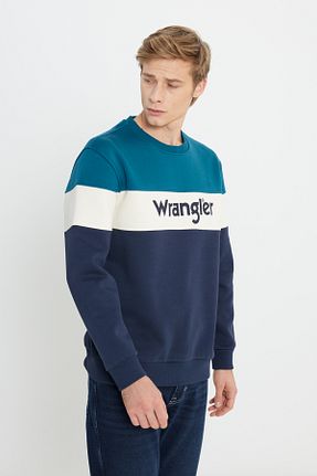 سوئیشرت آبی مردانه ساده Wrangler - کد 870169857
