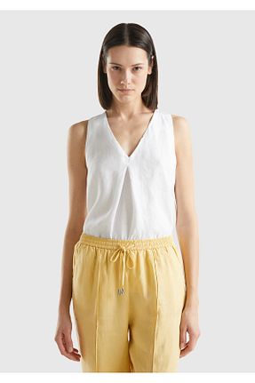 بلوز سفید زنانه ساده United Colors of Benetton - کد 870173301