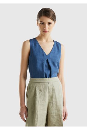 بلوز آبی زنانه ساده United Colors of Benetton - کد 870173299