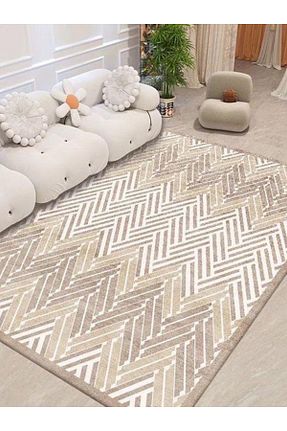 فرش بژ زیره ضد لغزش HaLıFoRuM - کد 870177694