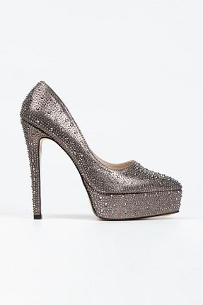 کفش مجلسی طلائی زنانه چرم مصنوعی KAYRA VARDAR SHOES - کد 870178794