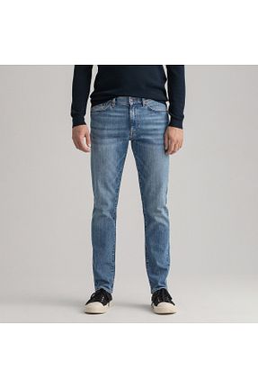 شلوار جین آبی مردانه پاچه ساده Gant - کد 673851281