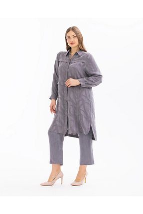 شلوار سایز بزرگ طوسی زنانه بافتنی Gala-Xi - کد 836053358