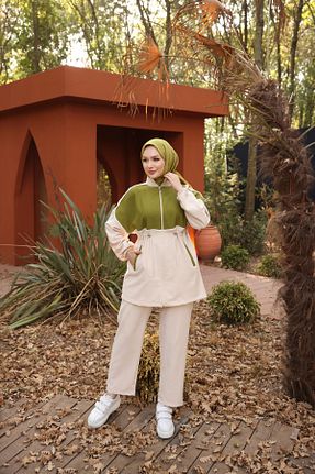 ست گرمکن حجاب بژ زنانه رگولار Ryzi Moda - کد 856835035