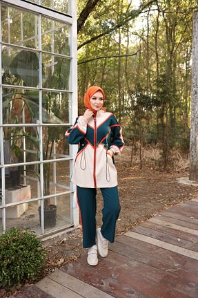 ست گرمکن حجاب آبی زنانه رگولار Ryzi Moda - کد 856901911