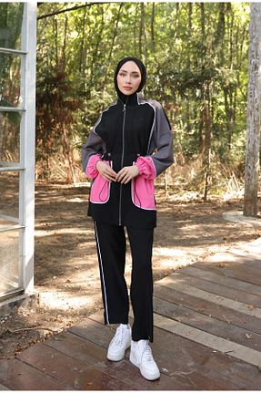 ست گرمکن حجاب مشکی زنانه رگولار Ryzi Moda - کد 853786106