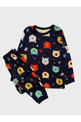 ست لباس راحتی سرمه ای بچه گانه طرح دار elmas kids - کد 864089130
