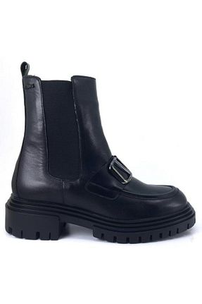 کفش کلاسیک مشکی زنانه چرم خالص venüs ayakkabı - کد 870233912