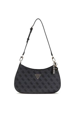 کیف دوشی طوسی زنانه پلی اورتان Guess - کد 757791714