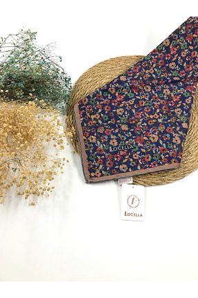 روسری سرمه ای پنبه ای Kamelya - کد 859790909